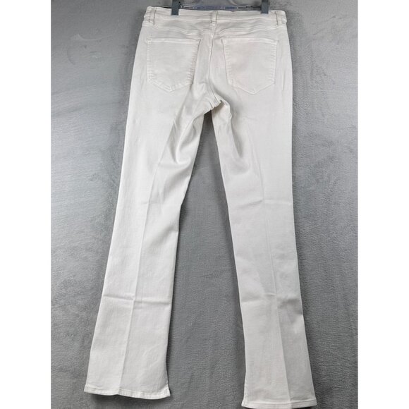 Express Skyscraper Bootcut Jeans Womens 14R Ankle Slit Mid Rise Pintuck White - Picture 5 of 16